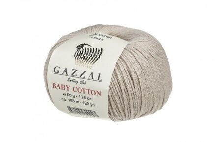 Gazzal Baby Katoen Beige Baby Garen-3446 5 Stuks 60% Katoen En 40% Acryl 50 Gram