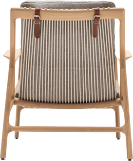 Gazzda Dedo easy chair whitewash - dakar leather grijs zitting
