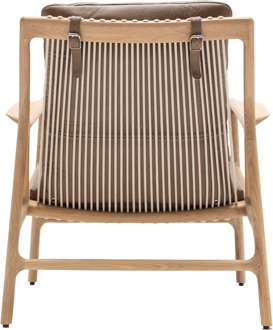 Gazzda Dedo easy chair whitewash - dakar leather stone zitting Bruin