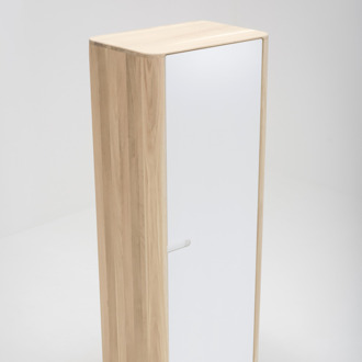 Gazzda Ena cabinet houten opbergkast whitewash - 60 x 170 cm Bruin