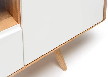Gazzda Ena lowboard houten tv meubel naturel - 180 x 55 cm Bruin
