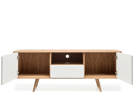 Gazzda Ena tv sideboard 160 houten tv meubel naturel - 160 x 42 cm Bruin