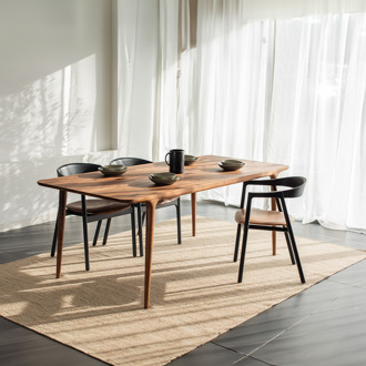 Gazzda Fawn table houten eettafel wild walnut - 200 x 90 cm Bruin