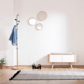 Gazzda Hook coat stand houten staande kapstok green - 170 cm Bruin
