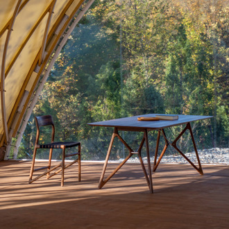 Gazzda Tink table houten eettafel wild walnut - 220 x 90 cm Bruin