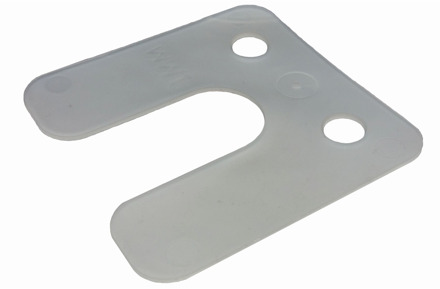 GB drukplaat met sleuf 1mm transparant etiket; 96 per zak | 480 stuks - 17434741