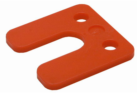 GB drukplaat met sleuf 5mm rood etiket; 48 per zak | 192 stuks - 17434745