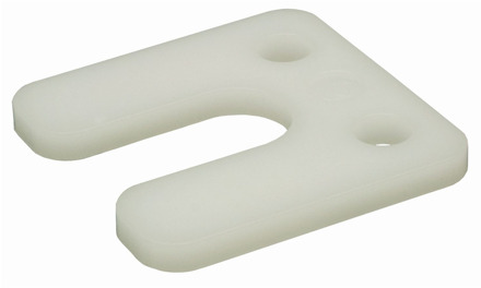 GB drukplaat met sleuf 6mm transparant etiket; 48 per zak | 192 stuks - 17434746