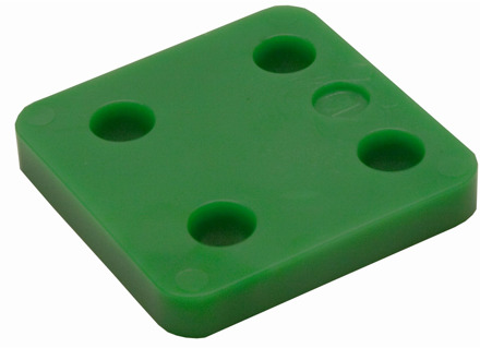 GB drukplaat zonder sleuf 10x70x70mm groen etiket; 48 per zak | 144 stuks - 17534710