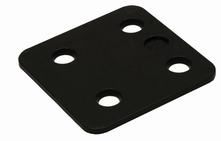 GB drukplaat zonder sleuf 3 x70x70mm zwart etiket; 48 per zak | 240 stuks - 17534703