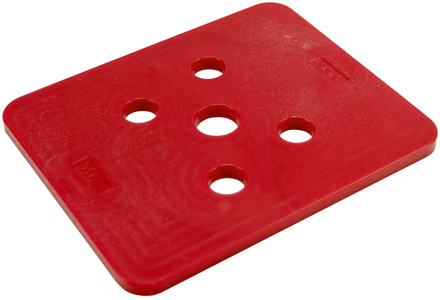 GB drukplaat zonder sleuf 5mm rood; 96 stuks per zak | 96 stuks - GB3491050096