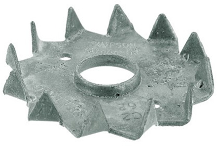 GB Kramplaat enkelzijdig getand M16 62 thermisch verzinkt | 150 stuks - GB07294