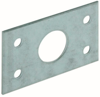 GB Plaat voor staartgrendel sendzimir verzinkt 40 x 66mm 74417