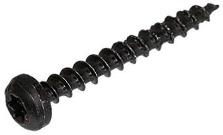 GB spaanplaatschroef 4.0x25 cilinderkop T-20 zwartverzinkt | 100 stuks - GB9540300100