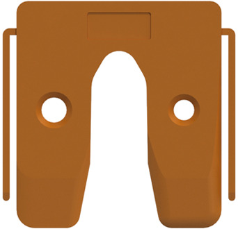 GB uitvulplaat met stelpootjes 2mm oranje etiket | 384 stuks - 17434652