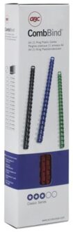 GBC Bindrug GBC 19mm 21rings A4 zwart 100stuks