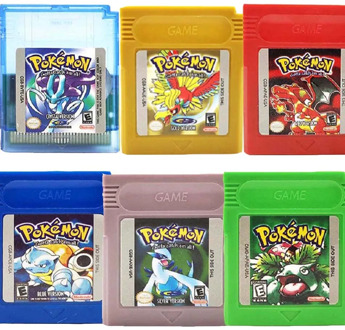 GBC POKEMON Video Game for 16 Bit Cartridge Pokemon Game Console Card Series Blue Green Silver Crystal Yellow Red Golden Version