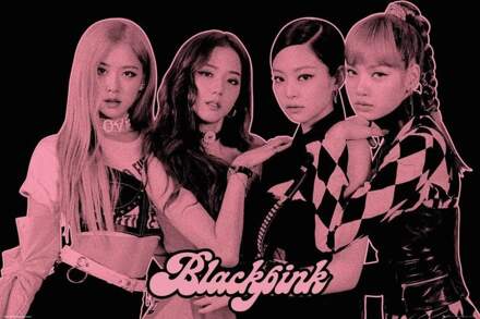 Gbeye Black Pink Group Pink Poster 61x91,5cm Multikleur