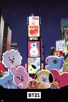 Gbeye Bt21 Times Square Poster 61x91,5cm Multikleur