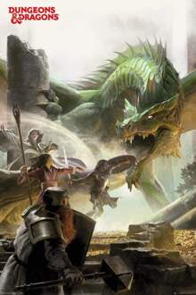 Gbeye Dungeons And Dragons Adventure Poster 61x91,5cm Multikleur