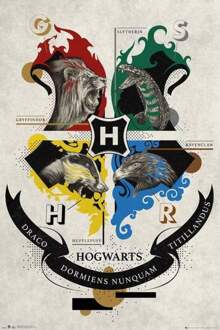 Gbeye Harry Potter Animal Crest Poster 61x91,5cm