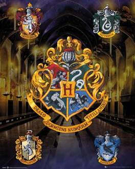 Gbeye Harry Potter House Crests Poster 40x50cm