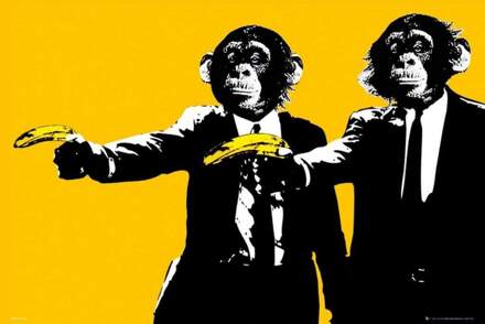 Gbeye Monkeys Bananas Poster 91,5x61cm Multikleur