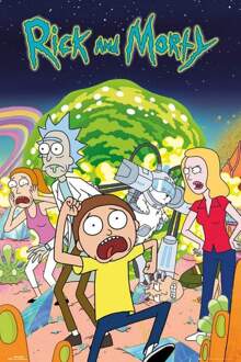 Gbeye Rick And Morty Group Poster 61x91,5cm Multikleur