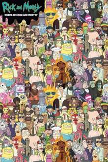 Gbeye Rick And Morty Where Are Rick And Morty Poster 61x91,5cm Multikleur
