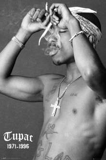 Gbeye Tupac Smoke Poster 61x91,5cm Multikleur