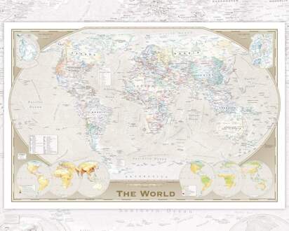 Gbeye World Map Tripel Poster 50x40cm