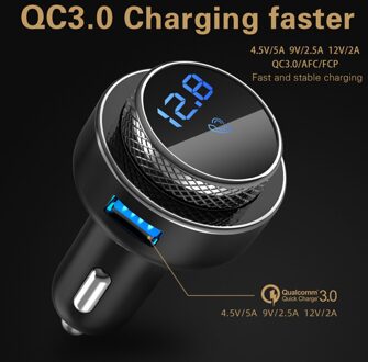 GC16 Fm-zender Voor Auto Fast Charger QC3.0 Usb Lader Auto Usb Lader Mp3 Speler Bluetooth 5.0 Handsfree Draadloze Auto kit