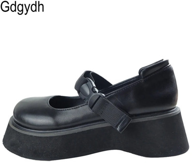 Gdgydh 2020 Autumn Retro Lolita Shoes Women Big Head Doll Shoes Platform Women Pumps Thick Bottom Black Gothic Punk Good Quality