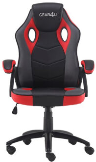 Gear4U Rook gaming stoel - gamestoel / game stoel - zwart / rood (klein formaat)