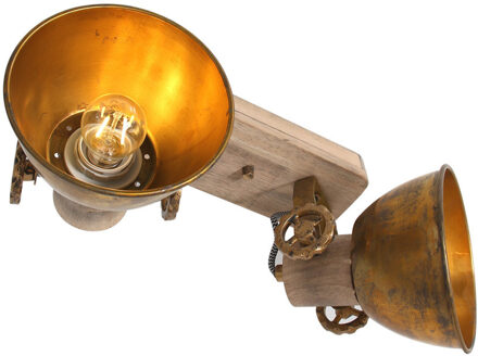 Gearwood Tweelichts Plafondlamp Brons