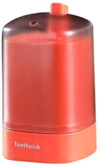 Geavanceerde Automatische Pop-Up Tandenstoker Box Holder Container Draagbare Tandenstoker Dispenser Tarwe Stro Huishouden Opbergdoos @ 47 Oranje