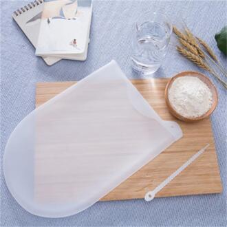 Gebak Kneden Deeg Zak Siliconen Wit Non-stick Gebak Blender Zak Diy Thuis Gemaakt Knoedel Noedels Zak Gereedschap L 27X38cm
