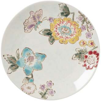 Gebaksbordje bloemen en vlinder - multikleur - ø15 cm