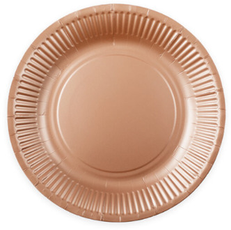 Gebaksbordjes Rosegoud 18cm FSC (8st) Roze
