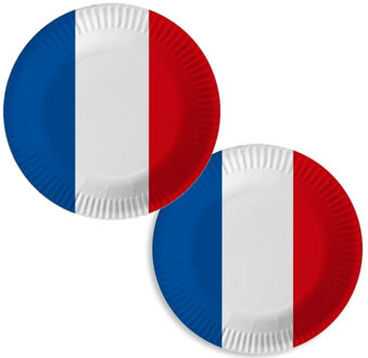 Gebaksbordjes vlag Nederland - 30x st - D23 cm - karton - Holland bordjes