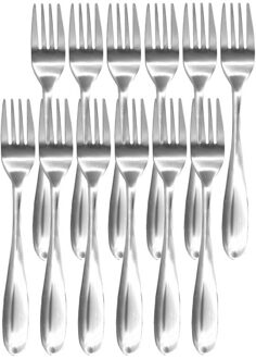 Gebaksvorkjes?- 12x - Zilver - RVS - taartvorkjes - vorken