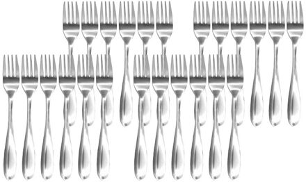 Gebaksvorkjes?- 24x - Zilver - RVS - taartvorkjes - vorken