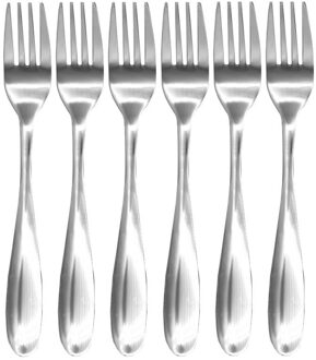 Gebaksvorkjes?- 6x - Zilver - RVS - taartvorkjes - vorken
