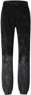 gebarsten kleurstof logo zwarte joggingbroek - M