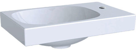 Geberit Acanto handwasbakje asymmetrisch 400 x 250 mm met kraangat rechts zonder overloop wit