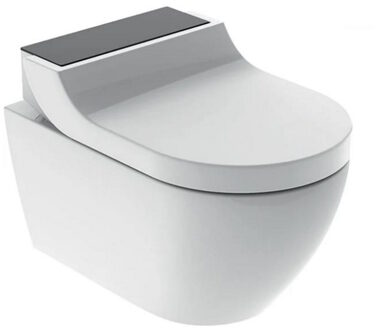 Geberit AquaClean douchewc Tuma Comfort compleet met Rimfree wandcloset glas zwart