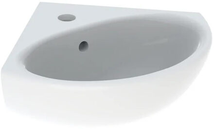 Geberit Bastia Hoekfontein - rond - 45x40cm - kraangat - overloop - wit 501.611.00.1 Wit glans