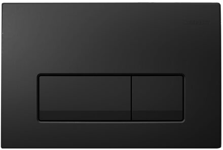 Geberit Delta 51 bedieningplaat met dualflush frontbediening voor toilet 24.6x16.4cm mat zwart