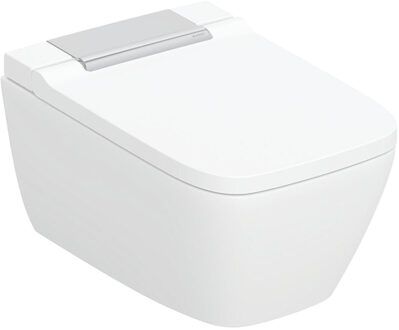 Geberit DoucheWC Geberit AquaClean | Glans Wit | Designafdekking Chroom