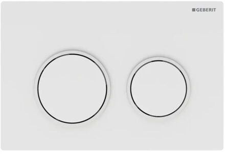 Geberit Drukplaat Geberit Omega 20 voor 2-toets Spoeling Mat Witte Ringen Wit